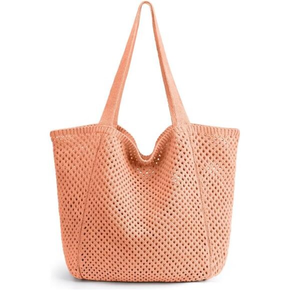 Crochet Beach Bag for Women – Boho Knit Tote with Vintage Aesthetic - Picture 1 of 7